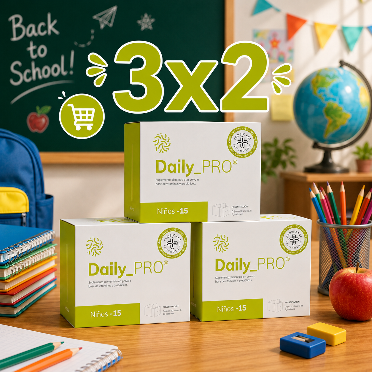 Daily PRO -15® / Probiótico Niños 30 billones